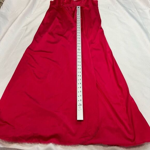 Vintage Hot Pink Long Nylon Lingerie Slip - Picture 10 of 10